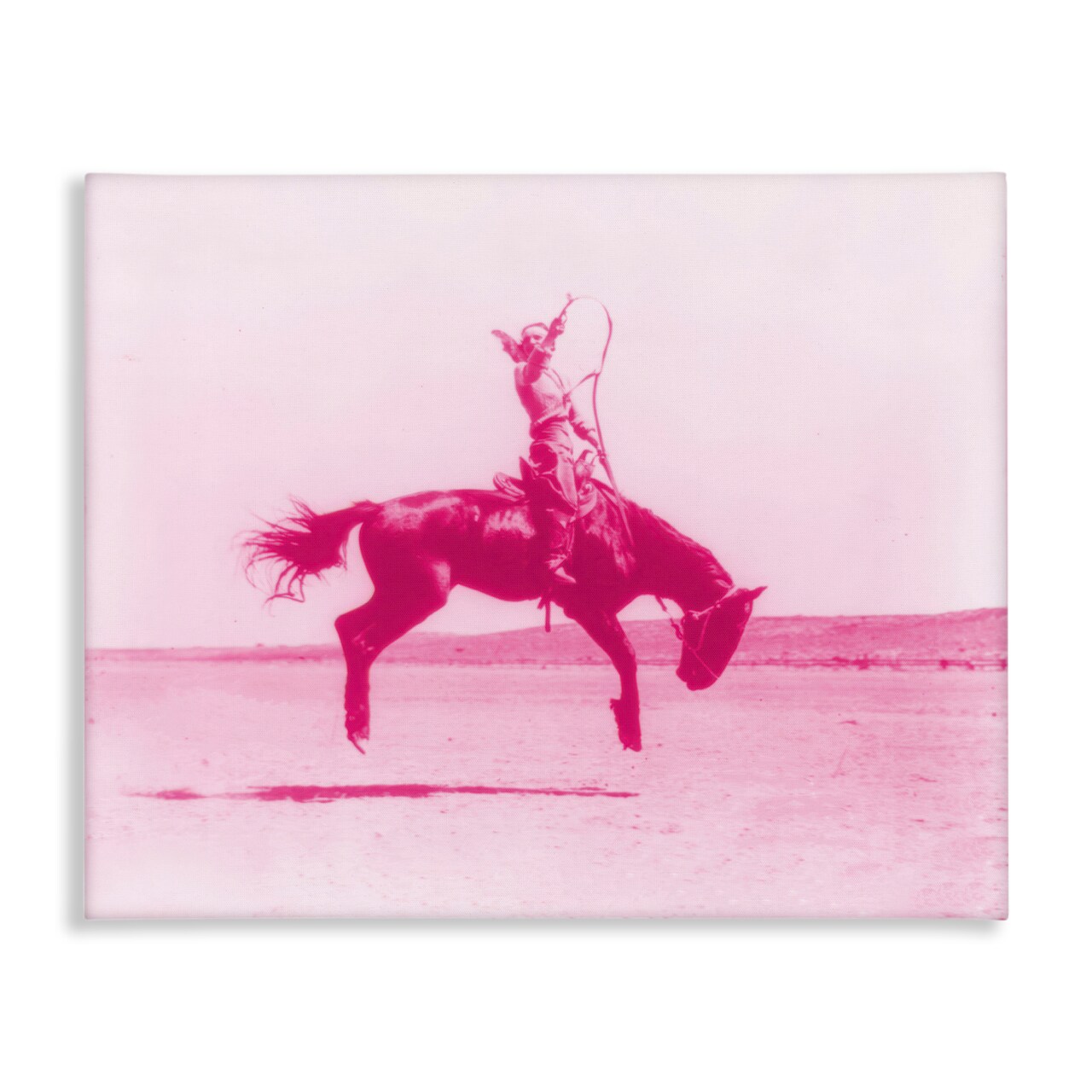 Stupell Industries Pink Galloping Cowgirl Canvas Wall Art Design by Daphne Polselli